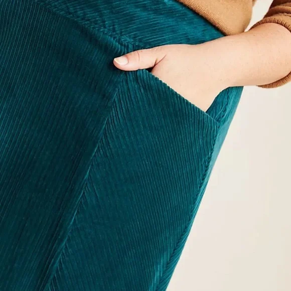 Maeve by Anthropologie Teal Corduroy Mini Skirt – Size 18W ✨ - Picture 3 of 6